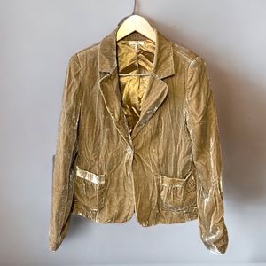 Metro 7 gold / brown velvet blazer